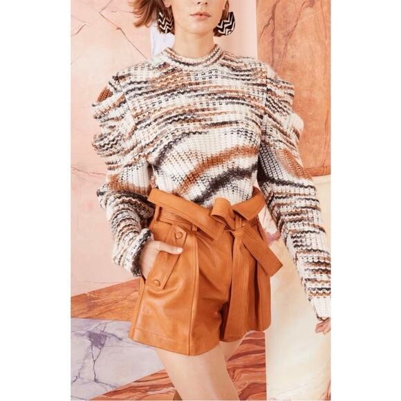 Ulla Johnson Puff-Sleeve Cream Alpaca Blend Daphne Knit Pullover Sweater size L - Picture 1 of 8